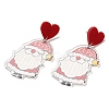 Christmas Acrylic Dangle Stud Earrings with 304 Stainless Steel Pin for Women EJEW-D060-01B-2