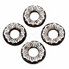 Vintage Floral Donut Porcelain Big Pendants PORC-T006-28-1