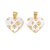 Brass Micro Pave Cubic Zirconia Pendants KK-Z146-19G-1
