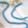 Natural White Jade Beads Strands G-G051-R1-6mm-6