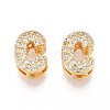 Brass Micro Pave Clear Cubic Zirconia Beads KK-T071-17G-C-1