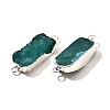 Natural Dyed Quartz Crystal Links Connector Charms G-K189-02S-03-2