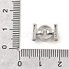Rack Plating Brass Micro Pave Clear Cubic Zirconia Fold Over Clasps KK-V008-23P-3