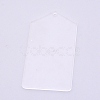 Transparent Acrylic Big Pendants TACR-WH0001-32B-1