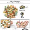 50Pcs Golden Metal Enlaced Opaque Acrylic Beads OACR-CJ0001-78-2