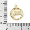 Brass Micro Pave Clear Cubic Zirconia Pendants KK-Q813-05G-4