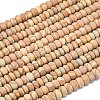 Natural Wood Lace Stone Wooden Jasper Beads Strands G-P575-A40-6x4mm-2