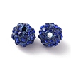 Polymer Clay Rhinestone Beads RB-WH0008-01C-1