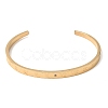 304 Stainless Steel Micro Pave Clear Cubic Zirconia Roman Numerals Open Cuff Bangles for Women SA-CBAC920-09G-4