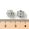 Brass Micro Pave Cubic Zirconia European Beads KK-U067-08P-02-2