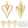 10Pcs Brass Heart Charms KK-BBC0021-64-1