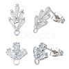 Brass Stud Earring Findings KK-ME0002-57-1
