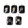 Natural Obsidian Pendants G-I391-03G-12-1