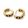 Rack Plating Brass Micro Pave Cubic Zirconia Hoop Earrings EJEW-L224-57G-04-2