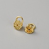 Brass Ear Nuts KK-WH0816-031G-01-2