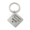 Mother's Day Gift 201 Stainless Steel Word Remember I Love You Mom Keychains KEYC-E040-01P-02-1