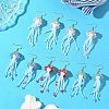 304 Stainless Steel Glass Seed Beads Jellyfish Dangle Earrings EJEW-MZ00553-1