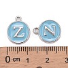 Platinum Plated Alloy Enamel Charms ENAM-S118-04Z-P-3