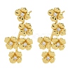 Brass Micro Pave Cubic Zirconia Stud Earrings for Women EJEW-A167-24G-4