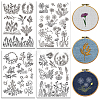 4 Sheets 11.6x8.2 Inch Stick and Stitch Embroidery Patterns DIY-WH0455-171-1