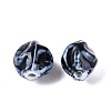 Vintage Handmade Porcelain Wrinkle Beads PORC-Q006-09I-2