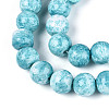 Baking Paint Glass Beads Strands LS-DGLA-N016-8mm-08-3