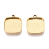 304 Stainless Steel Pendant Cabochon Component STAS-Q113-21A-G-1
