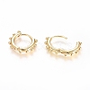 Brass Huggie Hoop Earrings EJEW-G275-03G-3