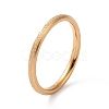 Textured 201 Stainless Steel Simple Thin Finger Ring for Women RJEW-I089-26G-1