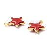 Brass Enamel Charms KK-K337-02G-4