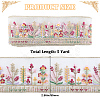 5 Yards Polyester Embroidery Flower Ribbon OCOR-CY0001-17A-2