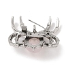 Natural Rose Quartz Brooches G-A224-01AS-12-2