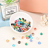 100Pcs 10 Colors Transparent Glass Beads Strands GLAA-TA0001-40-5