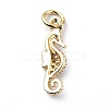 Brass Micro Pave Cubic Zirconia Charms ZIRC-F131-06G-2