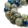 Natural Blue Azurite in Calcite Beads Strands G-NH0003-F01-02-4