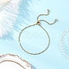 2Pcs 2 Colors Adjustable 304 Stainless Steel Slider Bracelets BJEW-JB12328-3