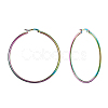 304 Stainless Steel Big Hoop Earrings EJEW-F105-04M-1