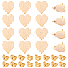 16Pcs Brass Stud Earring Findings KK-DC0001-30-1