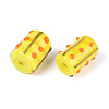 Handmade Gold Foil Glass Bumpy Beads LAMP-ZX003-12-01-2