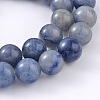 Dyed & Heated Natural Blue Aventurine Round Beads Strands G-M248-4mm-01-2