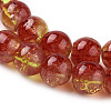 Spray Painted Crackle Glass Beads Strands CCG-Q002-6mm-10-3