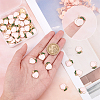 Light Gold Plated Alloy Enamel Pendants ENAM-SC0002-75-3