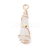 Electroplated Natural Quartz Crystal Dyed Copper Wire Wrapped Pendants PALLOY-JF02326-01-3