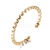 Electrophoresis Iron Cuff Bangles for Women BJEW-M057-03G-2