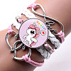 Imitation Leather Woven Multi-strand Bracelets WG5997F-05-1