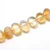 Natural Citrine Beads Strands G-O052-03-4