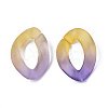 Spray Painted Two Tone Transparent Acrylic Linking Rings X-OACR-S036-001A-N-3