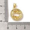 Zodiac Theme Brass Micro Pave Cubic Zirconia Pendants KK-M273-05B-G-3