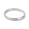 Non-Tarnish 2mm Polished Plain Dome Finger Ring for Girl Women RJEW-C012-05A-P-1