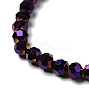 Faceted(32 Facets) Electroplate Glass Bead Strands X-EGLA-R042-4mm-02-3